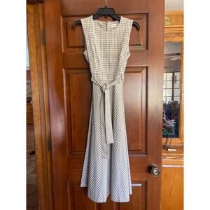 Calvi. Klein houndstooth checkered sleeveless dress size 4.